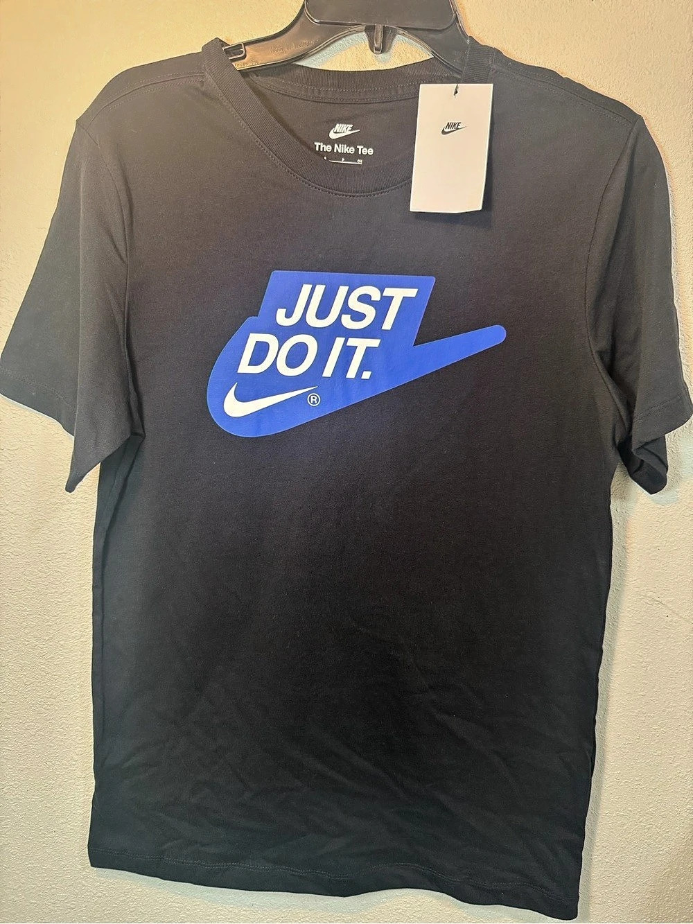 Nike Sportswear JDI T-Shirt Graphic Tee Black & Blue Small